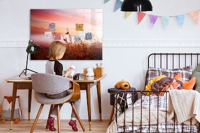 Magnetisch planbord voor de muur van bedrukt glas Mistige ochtend