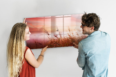 Magnetisch planbord voor de muur van bedrukt glas Mistige ochtend
