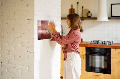 Magnetisch planbord voor de muur van bedrukt glas Mistige ochtend