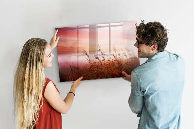 Magnetisch planbord voor de muur van bedrukt glas Mistige ochtend
