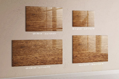 Magnetisch planbord voor de muur van bedrukt glas Licht hout