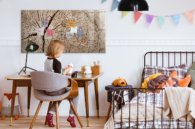 Magnetisch planbord voor de muur van bedrukt glas Oude houtstronk