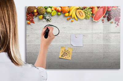 Magnetisch planbord voor de muur van bedrukt glas Fruit op tafel