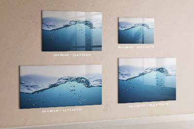 Uitwisbaar glazen planbord met magnetische functie Close-up van het water