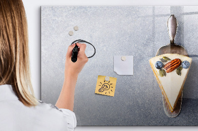 Beschrijfbaar magneetbord van glas met design Een fluitje van een cent