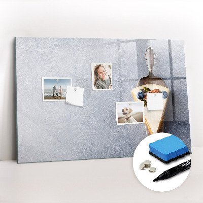 Beschrijfbaar magneetbord van glas met design Een fluitje van een cent