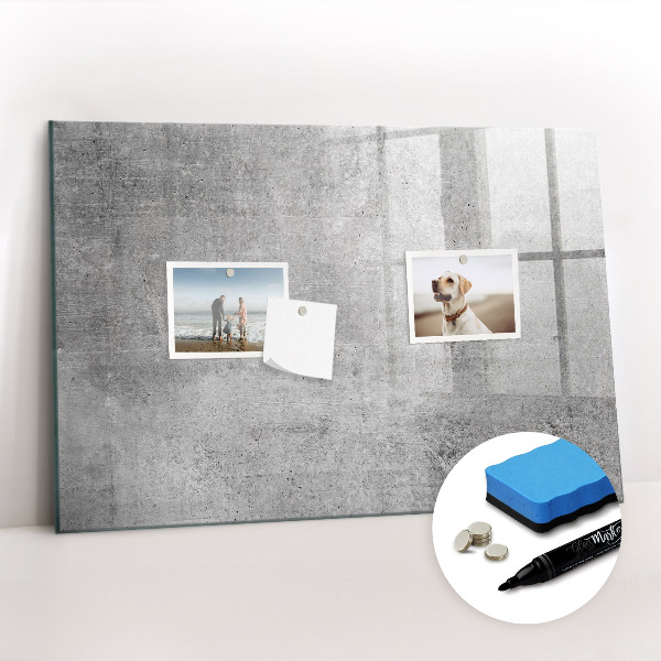 Beschrijfbaar magneetbord van glas met design Ruwe muur