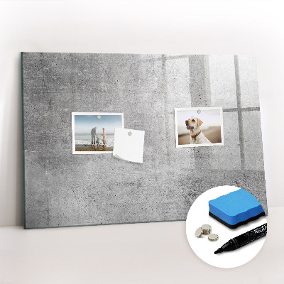 Beschrijfbaar magneetbord van glas met design Ruwe muur