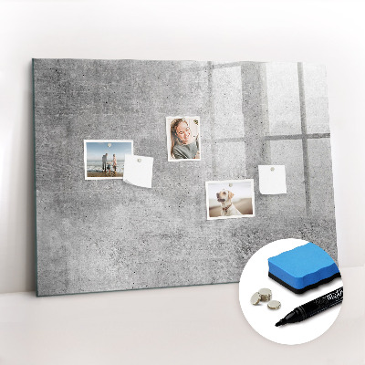 Beschrijfbaar magneetbord van glas met design Ruwe muur