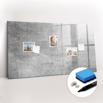 Beschrijfbaar magneetbord van glas met design Ruwe muur