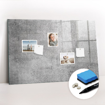 Beschrijfbaar magneetbord van glas met design Ruwe muur