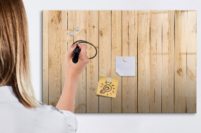 Uitwisbaar glazen planbord met magnetische functie Houten planken