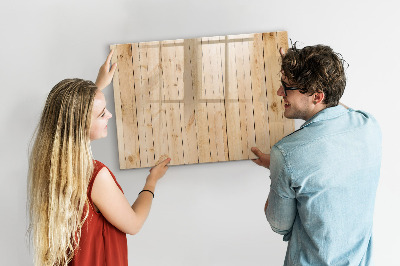 Uitwisbaar glazen planbord met magnetische functie Houten planken