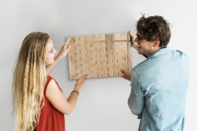 Uitwisbaar glazen planbord met magnetische functie Houten planken
