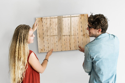 Uitwisbaar glazen planbord met magnetische functie Houten planken