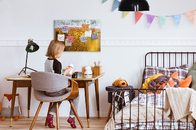 Magnetisch planbord voor de muur van bedrukt glas Een mok bier