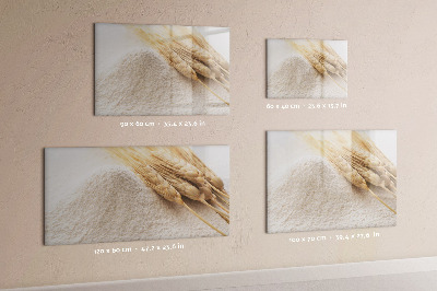 Beschrijfbaar magneetbord van glas met design Meel