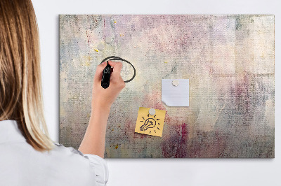 Beschrijfbaar magneetbord van glas met design Geschilderde abstractie