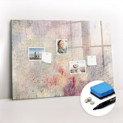 Beschrijfbaar magneetbord van glas met design Geschilderde abstractie