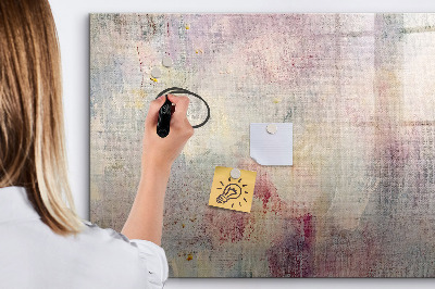 Beschrijfbaar magneetbord van glas met design Geschilderde abstractie