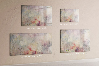 Beschrijfbaar magneetbord van glas met design Geschilderde abstractie