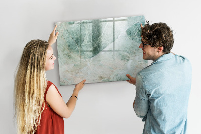 Beschrijfbaar magneetbord van glas met design Marmeren oppervlak