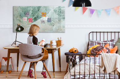 Beschrijfbaar magneetbord van glas met design Marmeren oppervlak