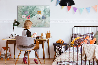 Beschrijfbaar magneetbord van glas met design Marmeren oppervlak