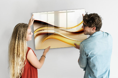 Uitwisbaar glazen planbord met magnetische functie Abstracte golf