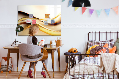 Uitwisbaar glazen planbord met magnetische functie Abstracte golf