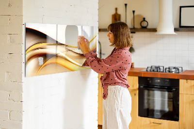 Uitwisbaar glazen planbord met magnetische functie Abstracte golf