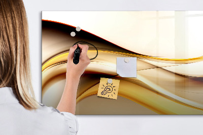 Uitwisbaar glazen planbord met magnetische functie Abstracte golf