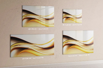 Uitwisbaar glazen planbord met magnetische functie Abstracte golf