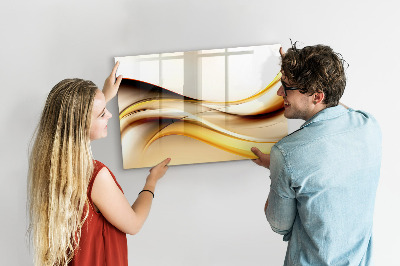 Uitwisbaar glazen planbord met magnetische functie Abstracte golf