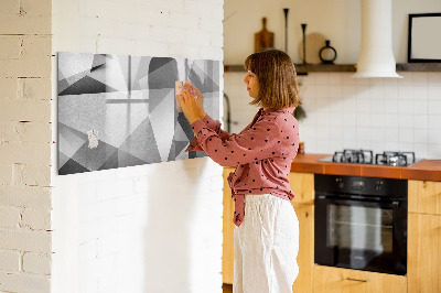 Beschrijfbaar magneetbord van glas met design 3D-abstractie