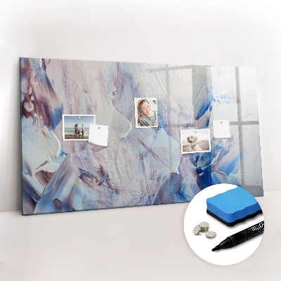 Magnetisch planbord voor de muur van bedrukt glas Penseelbewegingen