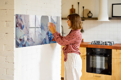 Magnetisch planbord voor de muur van bedrukt glas Penseelbewegingen