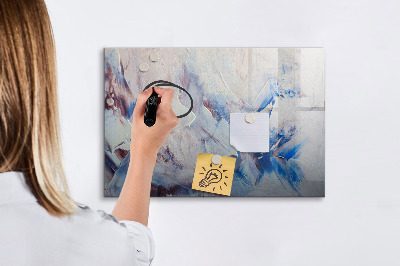 Magnetisch planbord voor de muur van bedrukt glas Penseelbewegingen