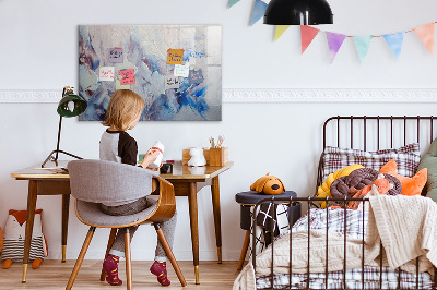 Magnetisch planbord voor de muur van bedrukt glas Penseelbewegingen