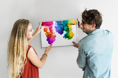Uitwisbaar glazen planbord met magnetische functie Een regenboog van kleuren