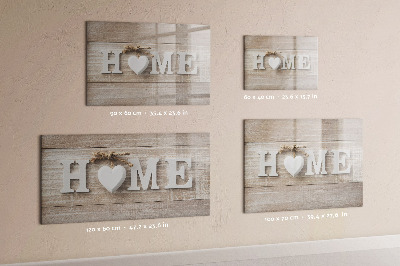 Beschrijfbaar magneetbord van glas met design Het opschrift "huis"