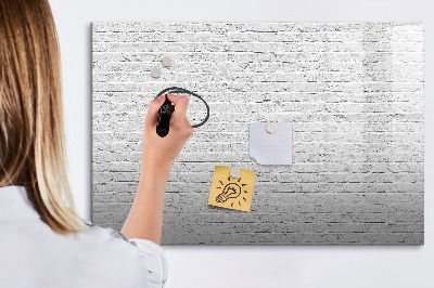 Magnetisch planbord voor de muur van bedrukt glas Bakstenen muur