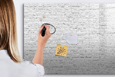 Magnetisch planbord voor de muur van bedrukt glas Bakstenen muur
