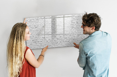 Magnetisch planbord voor de muur van bedrukt glas Bakstenen muur