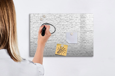 Magnetisch planbord voor de muur van bedrukt glas Bakstenen muur