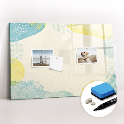 Magnetisch planbord voor de muur van bedrukt glas Patroonframe