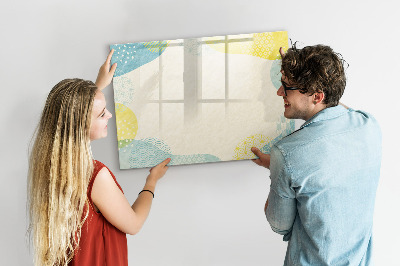 Magnetisch planbord voor de muur van bedrukt glas Patroonframe