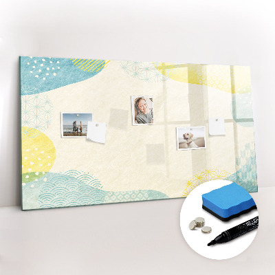 Magnetisch planbord voor de muur van bedrukt glas Patroonframe