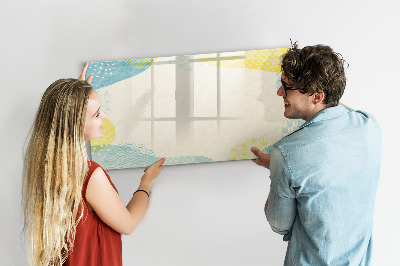 Magnetisch planbord voor de muur van bedrukt glas Patroonframe