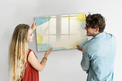 Magnetisch planbord voor de muur van bedrukt glas Patroonframe